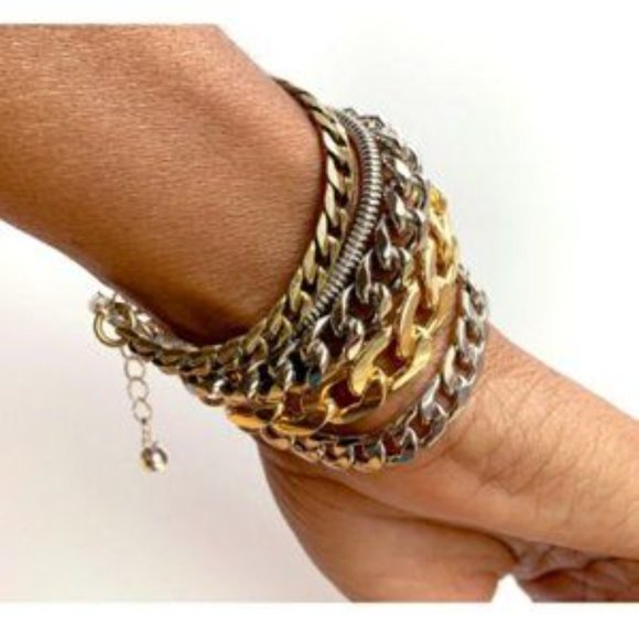 Jenny Bird Austin Cuff Layered Chain Bracelet - Picture 14 of 16